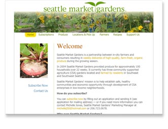 Seattle Market Gardens™ Website